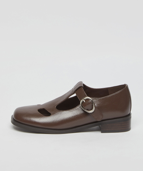 Buckle strap pumps(Crumble brownie)_OK1DX25206CCB