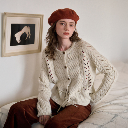 SR_Sense knit cable кардиган