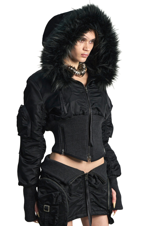 Бомбер Bollin Padded Bomber Jacket Black