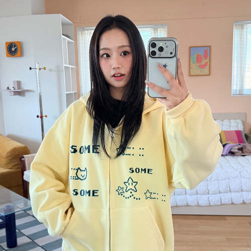 [withsome made]픽셀 마라 투웨이 후드집업 스타
