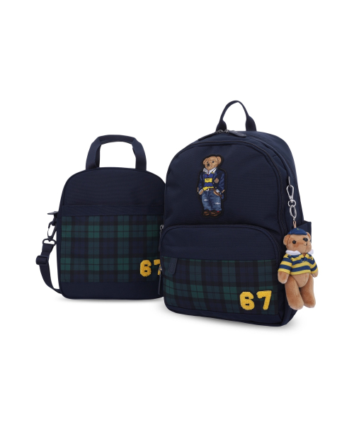 폴로 랄프 로렌 칠드런() 폴로 베어 백팩 앤 슈즈 백 세트-네이비 상품 이미지