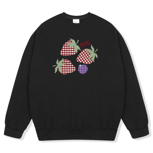 Свитшот с клубникой в клетку (с начесом / без), 6 colors