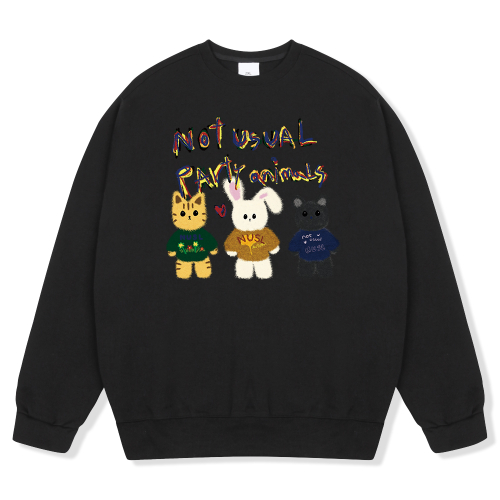 Свитшот NUSL Fur Animals (с начесом / без), 6 colors