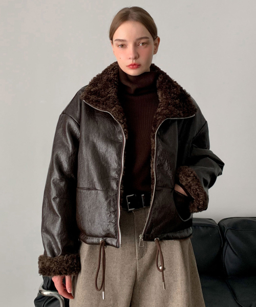 Faux Fur кожа куртка (3colors)