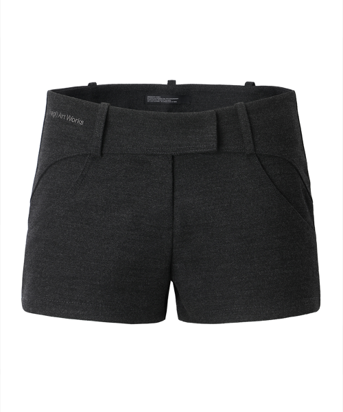 이네기 Curved Line Shorts (charcoal)