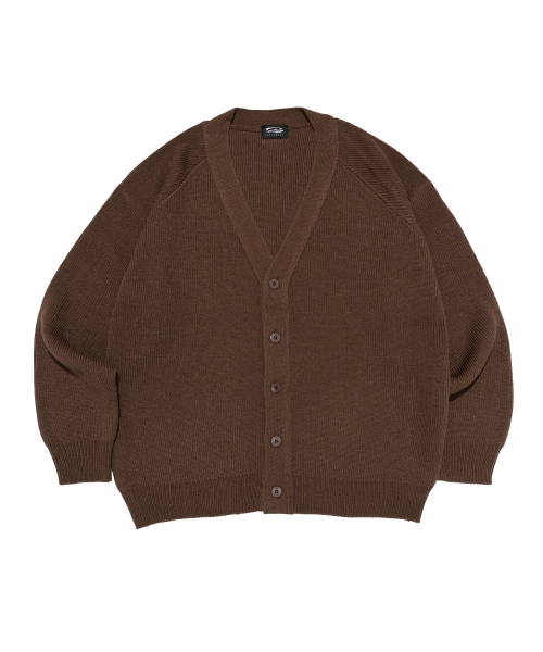 Трикотажный кардиган Heritage с V-вырезом (Brown)