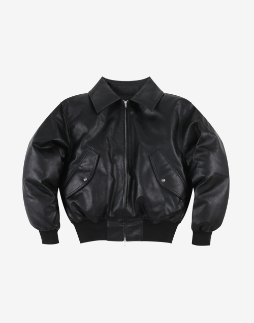 Кожаный пуховик Robust [Black]