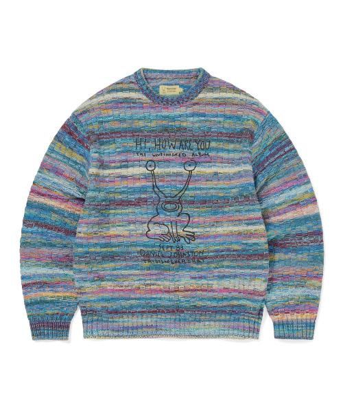 TNT Daniel Johnston Frog Knit свитер синий