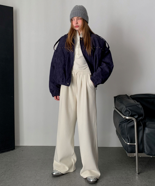 Comfy свободный полоса брюки (5colors)