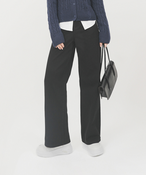 Свободные хлопковые брюки с начесом (2 COLOR / 2 длины / WOMEN)