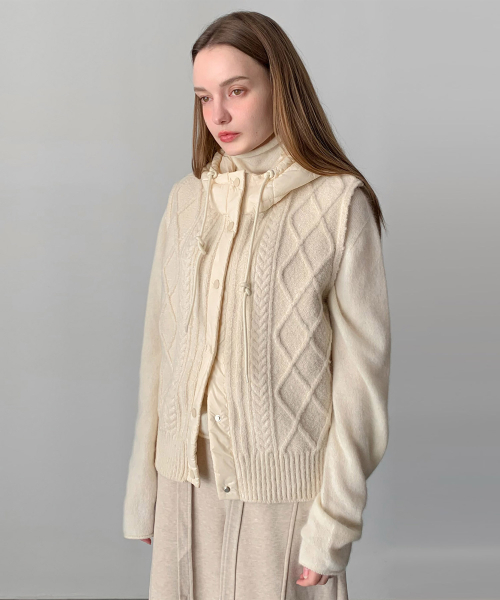 Cable Snap Hooded жилет (2colors)