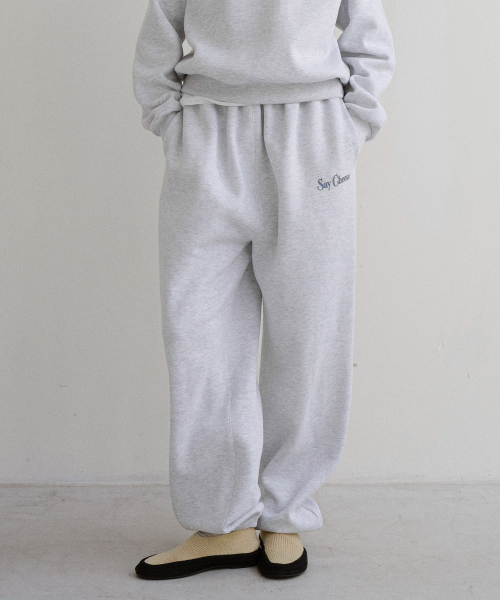 SAY CHEESE SWEAT PANTS (2colors)