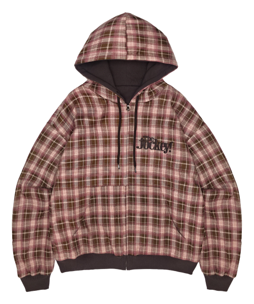 [Jezang Edition] Vicky Reversible Hoodie Zip-up Jacket [Brown]