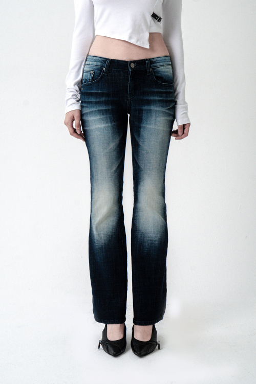 NIGHT WASHING DENIM PANTS (BLACK)