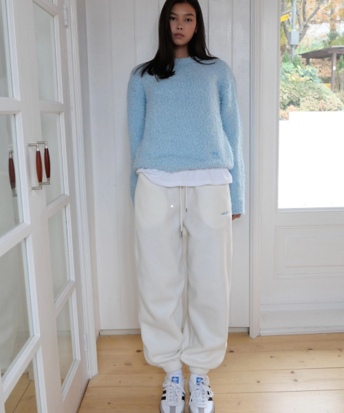 Soft Fleece Jogger Pants White