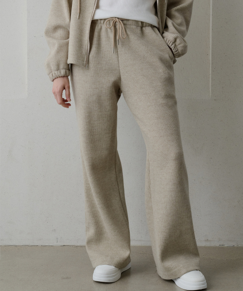Knit Banding Wide Pants
