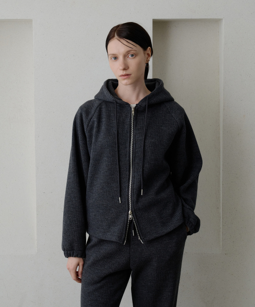 Knit Hoodie Zip-up [T54]