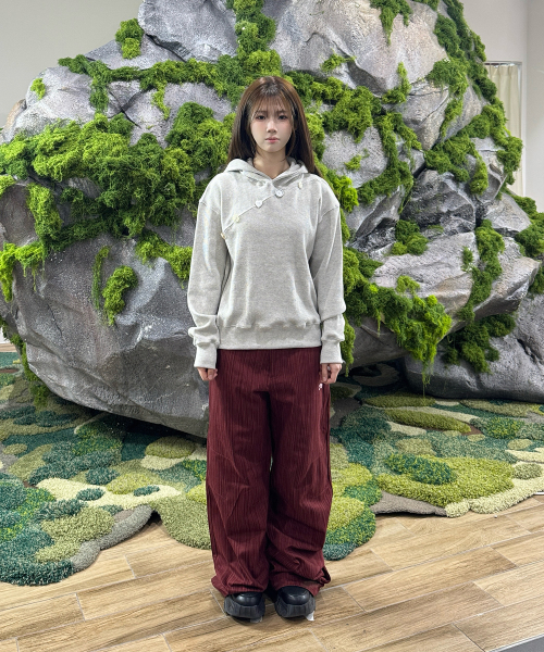 탄산마그네슘() 오디피기X탄산 와플 버튼 후드티 아이보리 상품 이미지