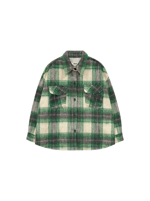 [MMAM] [ESSENTIAL] Wool check half coat