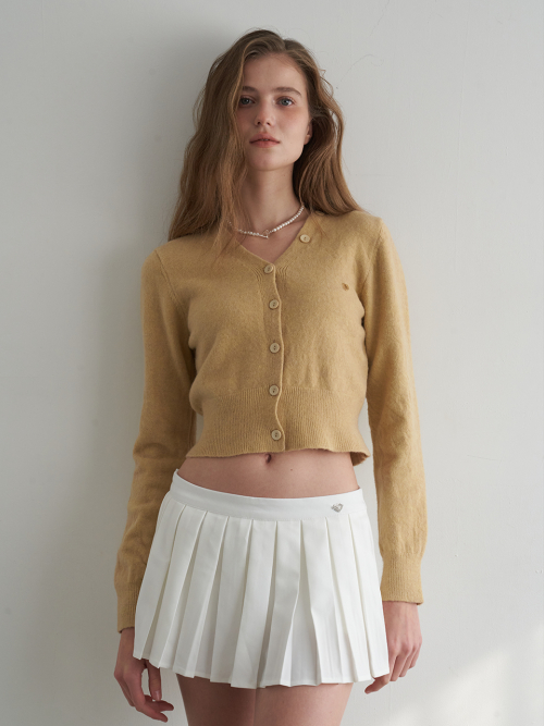 Soft Mood V-Neck Cardigan_Mustard