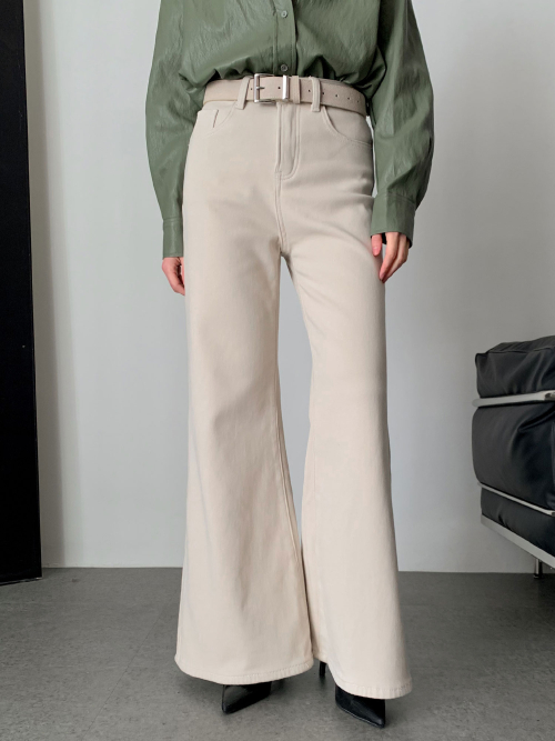 Bootcut Napping Cotton Pants (3colors)