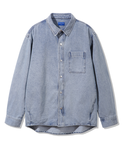Washed Denim Oversized Shirt Jacket DLX1277