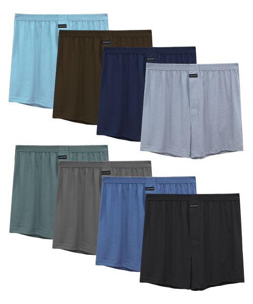 Daily Cotton Stretch Mens Boxer Trunks 8PACK