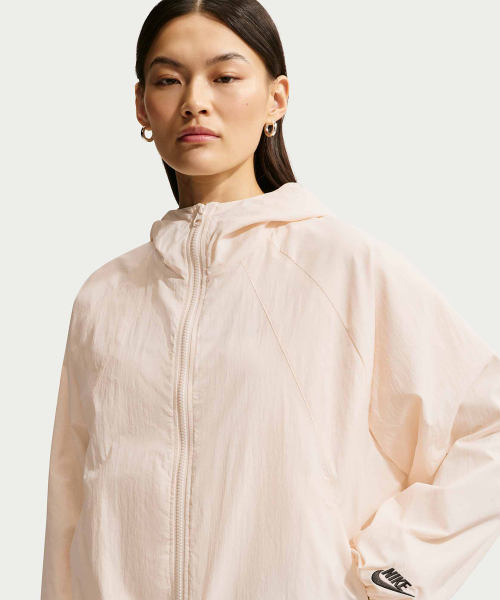 W NSW HOODED JACKET - CHALK/(BLACK)