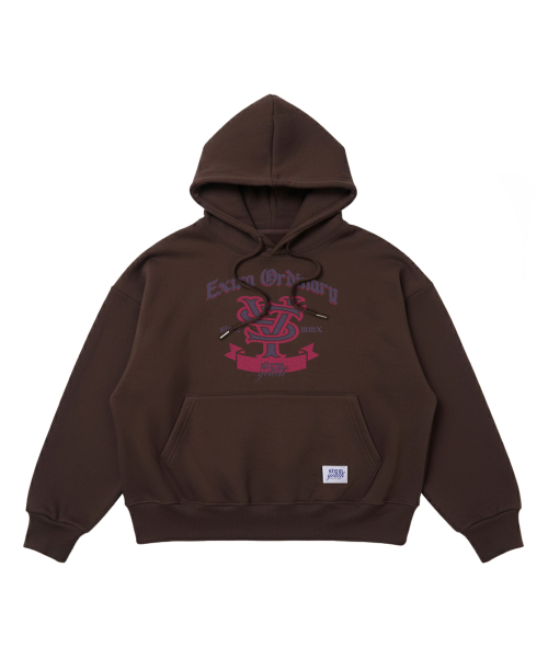 [STGM youth] SY CROP HOODIE BRN