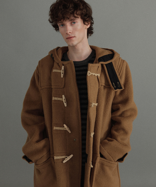 LONG ORIGINAL DUFFLE COAT WITH WOODEN - CAMEL
