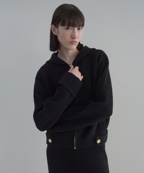Zip-Up Hoodie [BLACK]