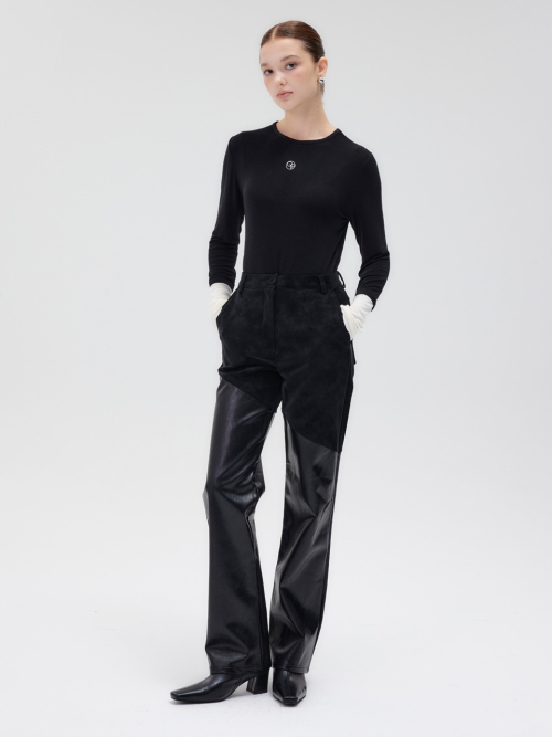 Leather LinePants_Black