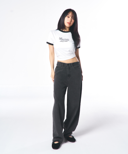Широкие джинсы Black Denim