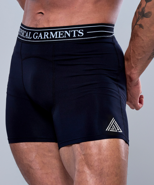 Короткие леггинсы 3" P2601 для приседаний [Black]