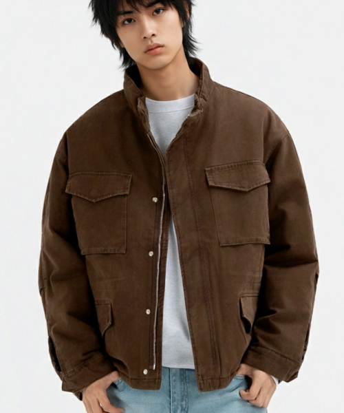 Утепленная куртка M65 с винтажным эффектом (Brown)