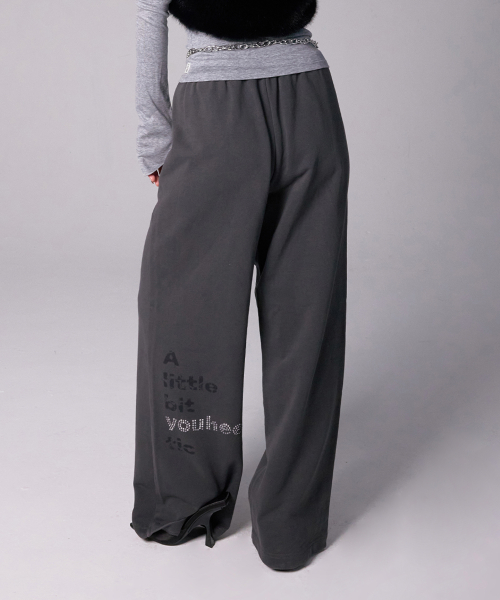 YOUHEETIC HOTFIX SWEATPANTS_CHARCOAL