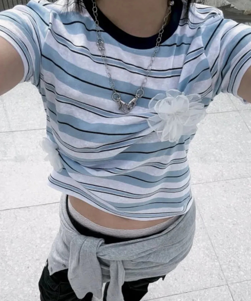 CANDY STRIPE T-SHIRTS_WHITE