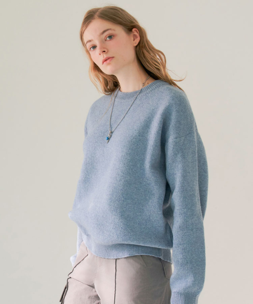Трикотаж Cozy Leaf, Blue