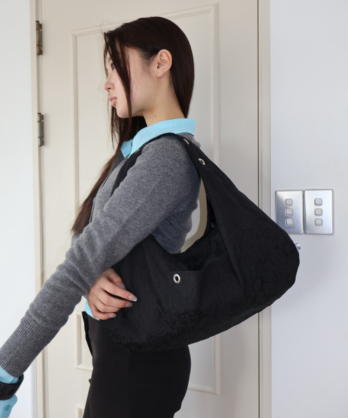EYELET JACQUARD BAG