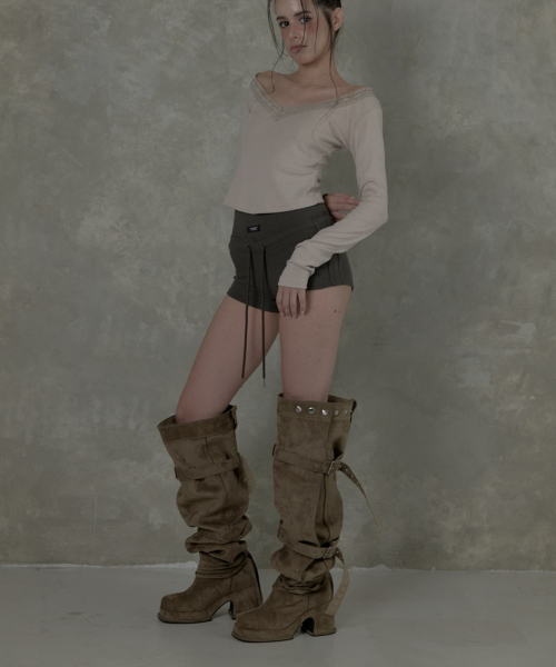 Шорты Hot Pants High Waist, Khaki