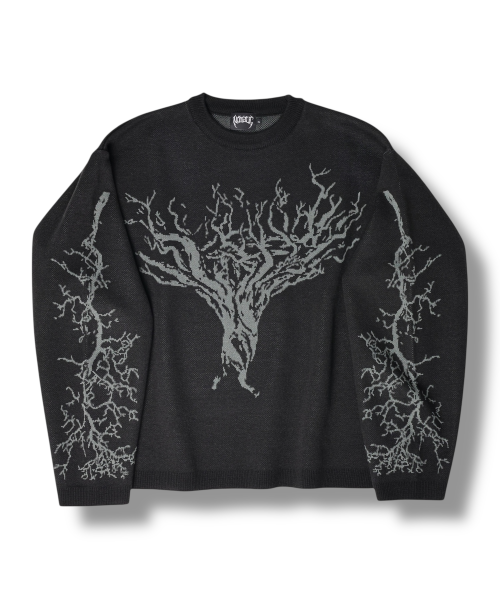 Yggdrasil Knit - Crop Fit Black