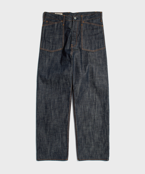 Work Straight selvage деним джинсы индиго