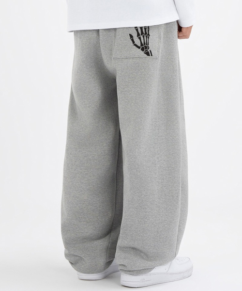 Свободные спортивные брюки Skull Hand Grey