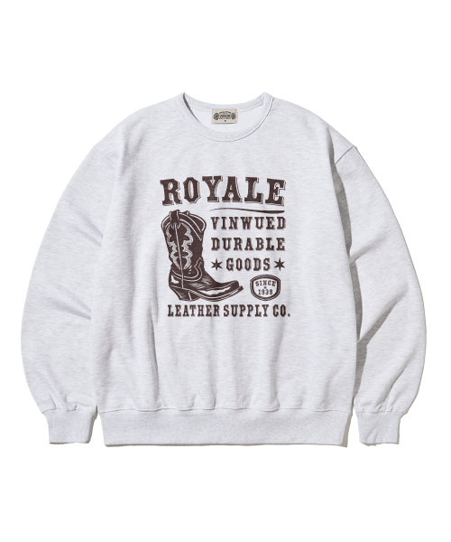 Royale Leather Supply Co. винтажный меланж тяжёлый свитшот