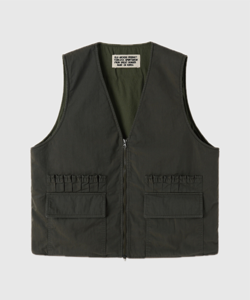 [OLD ARCHIVE PRODUCT] 70s hunting жилет (wool pile linning) - Washed Olive