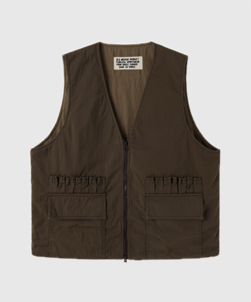 [OLD ARCHIVE PRODUCT] 70s hunting жилет (wool pile linning) - Washed Brown