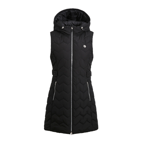 [IJP DESIGN] Длинный стеганый жилет IPL3WWV618 BK