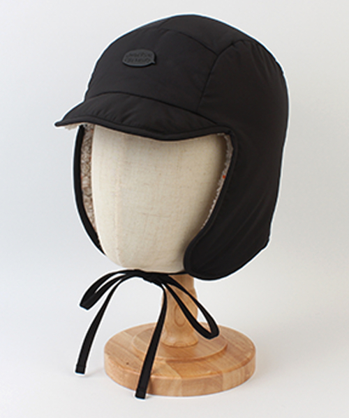 Retro Poly Black Earflap Cap 귀달이모자