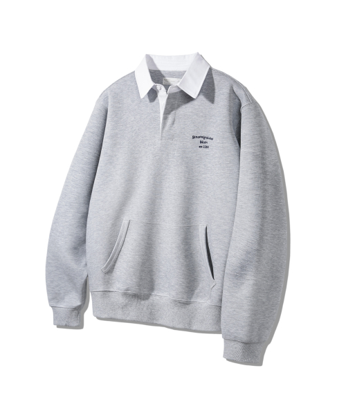 Свитшот регби со скрытыми пуговицами BK7826_Gray