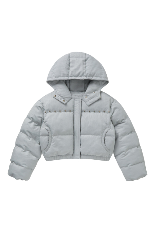 STUD WELLON HOOD утепленный JUMPER IN SILVER